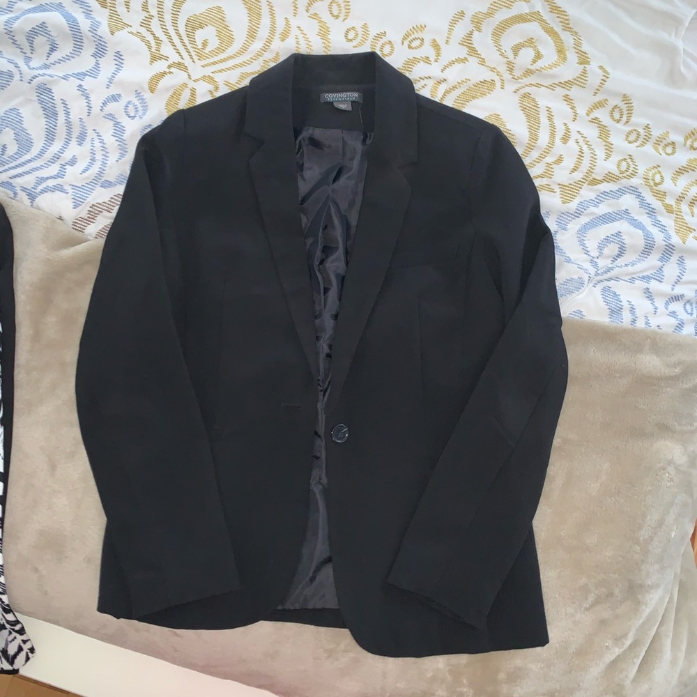 Covington Essentials 1-button Blazer, Black, 10